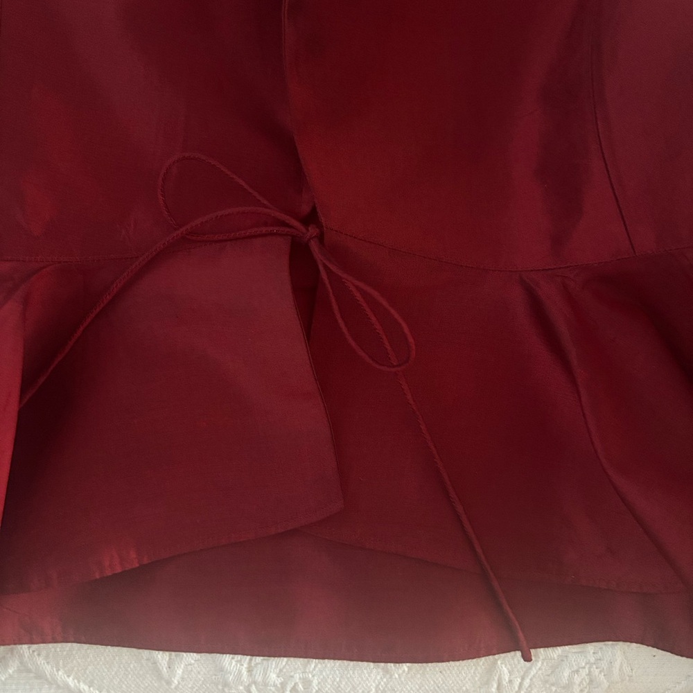 Lafayette 148 New York Deep Red Silk Blazer - Picture 7 of 11